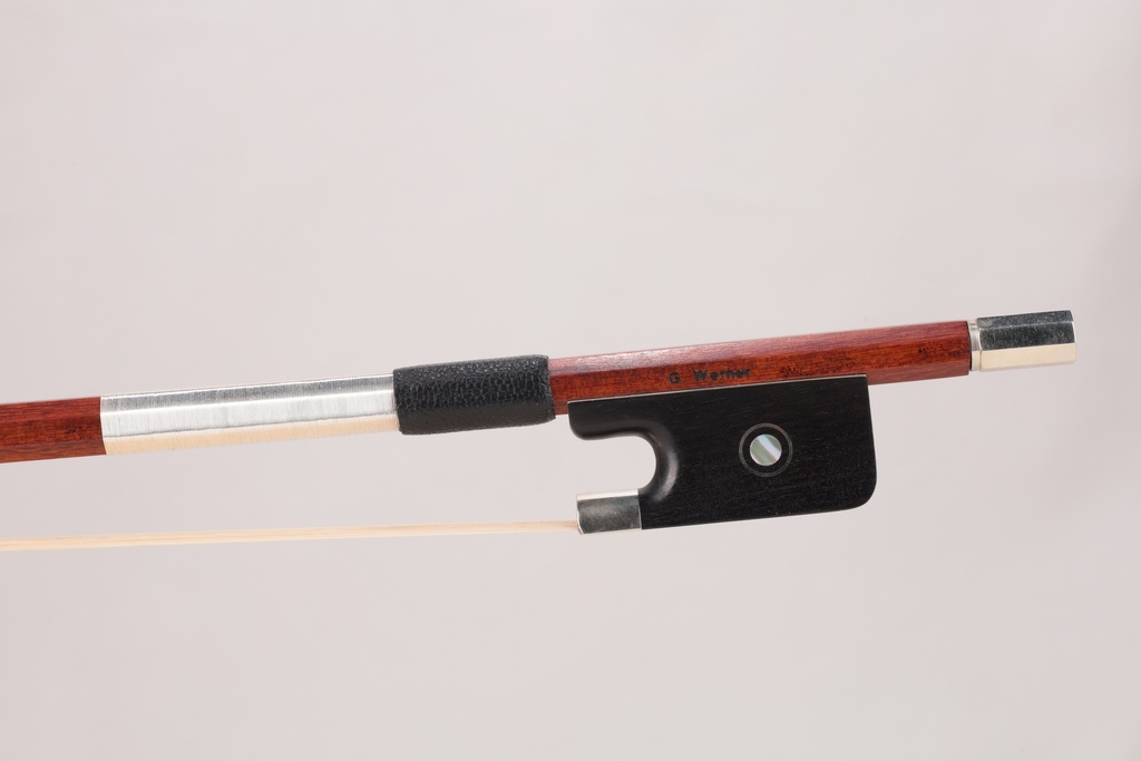 Nickel Mounted Pernambuco Viola Bow Branded G. Werner