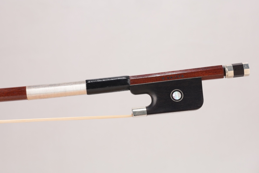 L'Archet Brasil Nickel Mounted Cello Bow Stamped V. Grippa