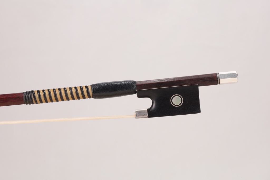 Violin Bow Stamped W.E Hill & Sons, made by Sidney Yeoman, c. 1910 with Accompanying Certificate from Salchow & Sons