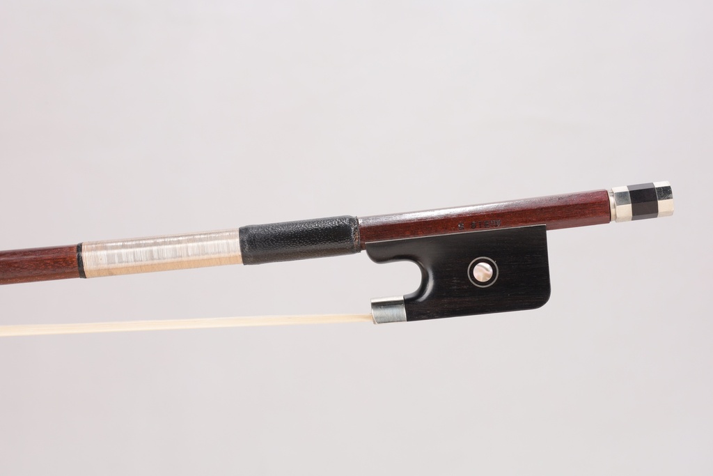 Nickel Mounted Massaranduba Viola Bow Branded S. Stein