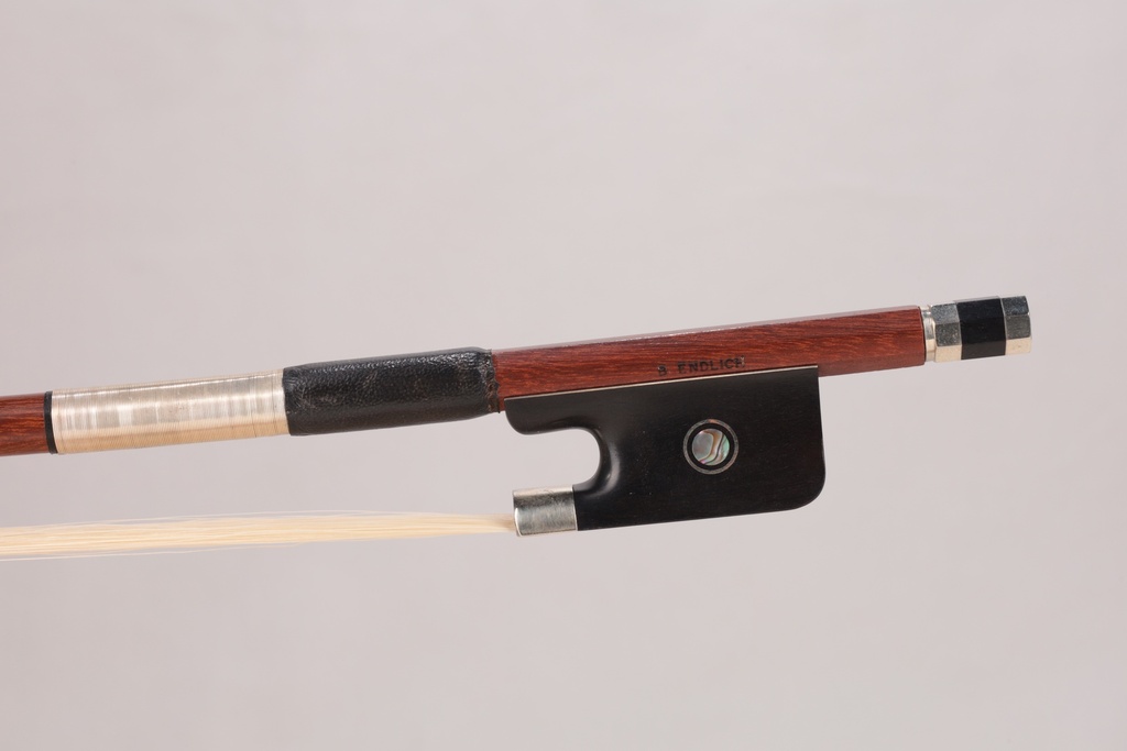 Nickel Mounted Massaranduba Cello Bow Stamped B. Endlich-4/4