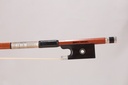 Silver Mounted Pernambuco Violin Bow Branded Marco Raposo-3/4