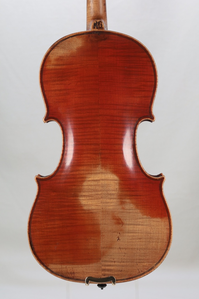 Violin, likely French, c. 1850, labeled Joseph Antonius Rocca