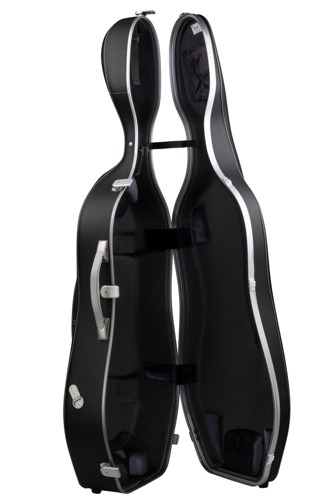 L'ETOILE ROYAL Hightech Slim Cello Case, Full Real Leather Cover