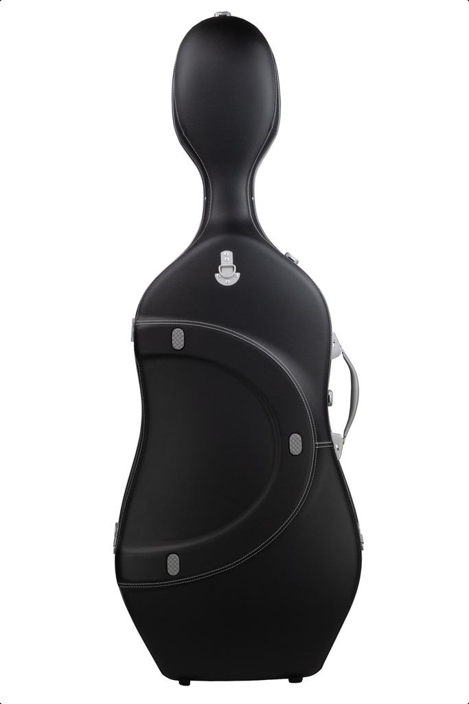 L'ETOILE ROYAL Hightech Slim Cello Case, Full Real Leather Cover