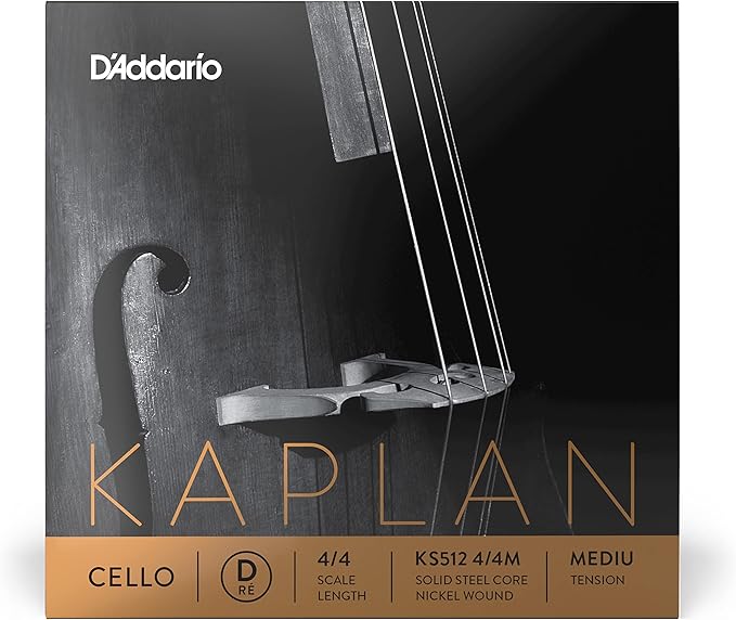 Kaplan Cello Single D String, 4/4 Scale, Medium Tension