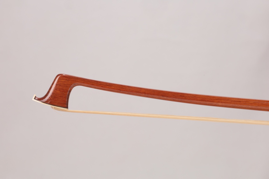 Nickel Mounted Pernambuco Violin Bow Branded Marco Raposo-1/2