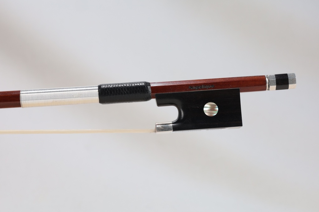 Silver Mounted Pernambuco Violin Stamped Angelique