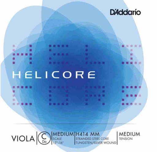 Helicore Viola C String, Tungsten Silver Winding with Steel Core, 14" - 17"