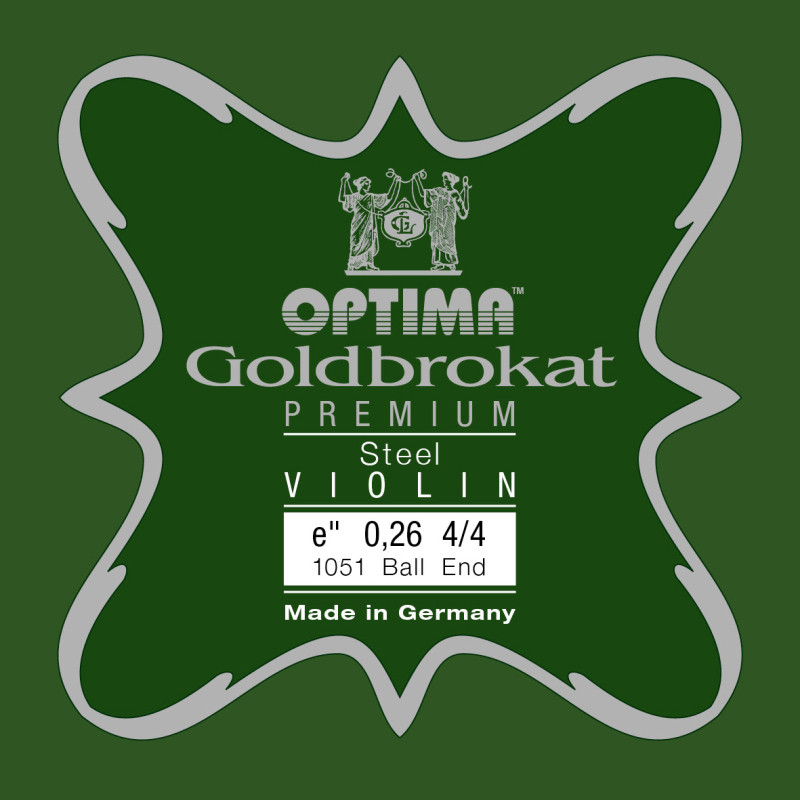 Goldbrokat Premium Violin Steel E String, Ball End, 4/4 Size  