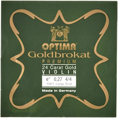Goldbrokat 24K Gold Premium Violin Steel E String, Loop End, 4/4 Size  