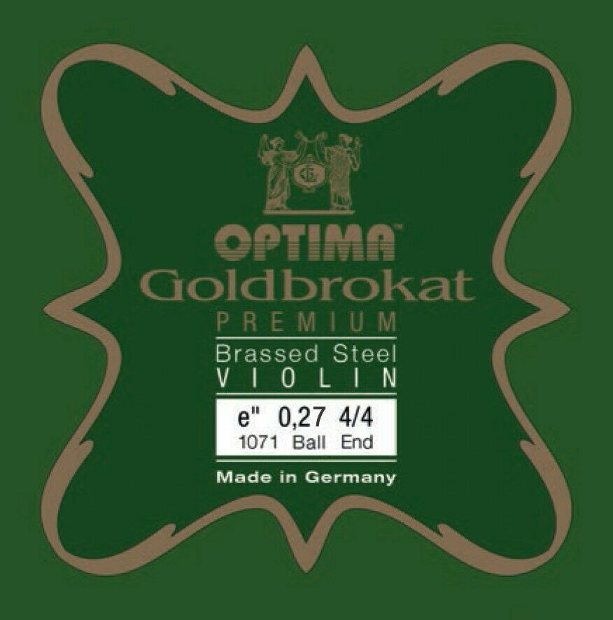 Goldbrokat Brassed Premium Violin Steel E String, Ball End, 4/4 Size  
