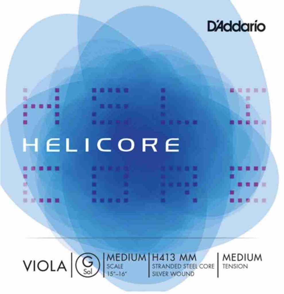 Helicore Viola G String, Silver Winding with Steel Core, Medium Gauge, 14" - 17"