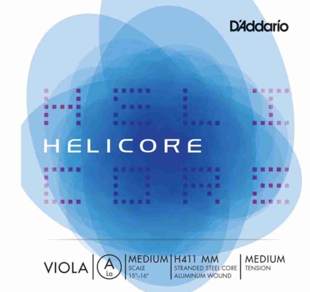 Helicore Viola A String, Aluminum Winding with Steel Core, Medium Gauge, 14" - 17"