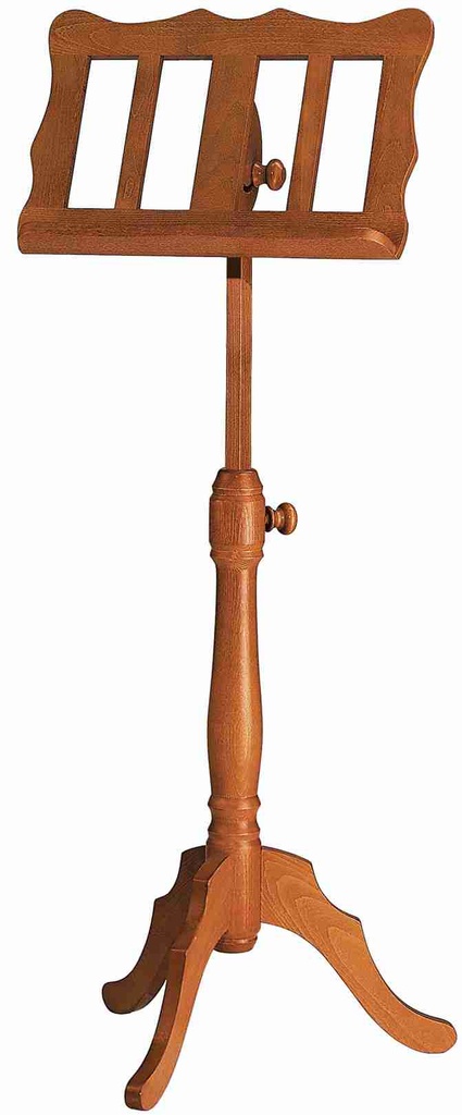 K&M Baroque Wooden Music Stand - Cherrywood