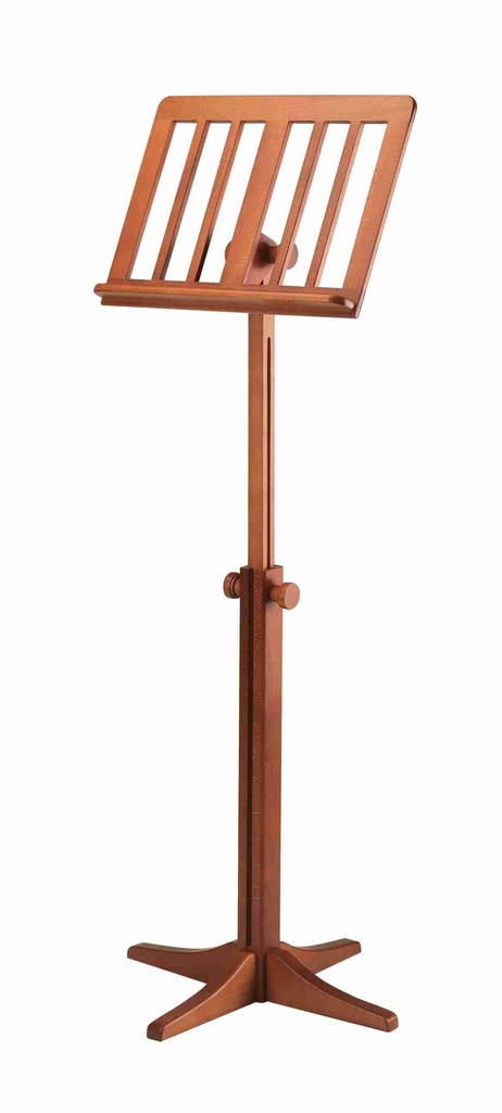 K&M Contemporary Wooden Music Stand, Cherry