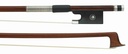 German Unbranded Nickel Mounted Violin Bow, 3/4