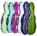 Tonareli Shaped Fiberglass Violin Case, Multi Colors
