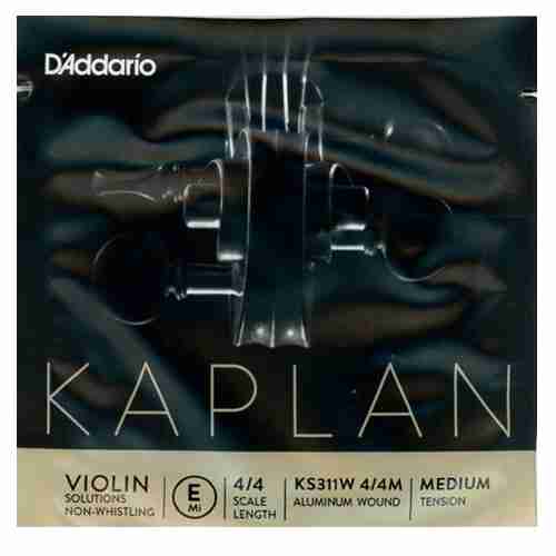 Kaplan Non-Whistling Violin Aluminum Wound E String, 4/4 Scale