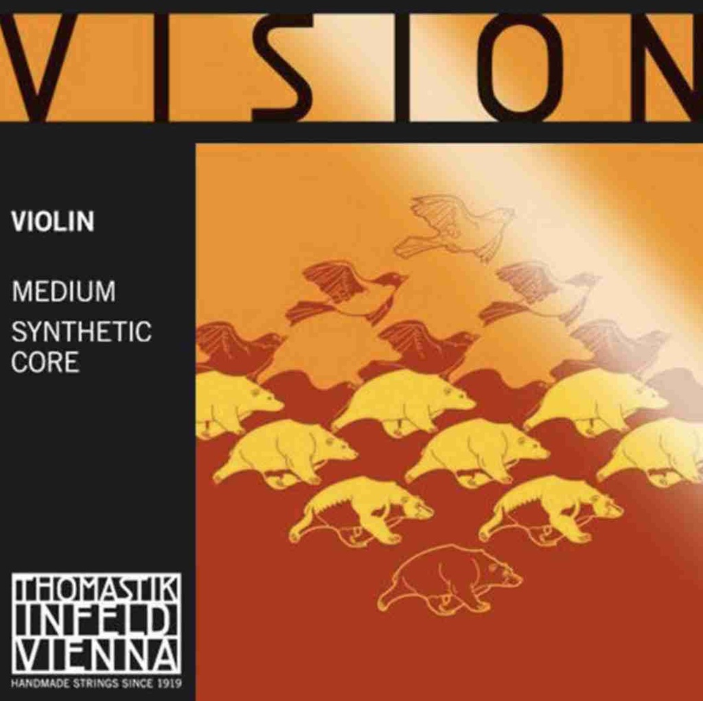 Vision Violin D String, Synthetic Core with Pure Silver Winding, 4/4 Size