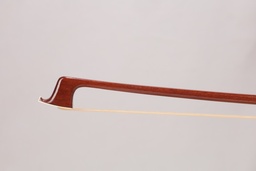 [vnb3669] Nickel Mounted Pernambuco Violin Bow Branded Marco Raposo-1/2  