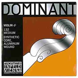 Dominant Violin D String, Aluminum Wound, Medium Tension, Fractional Sizes