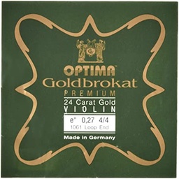 Goldbrokat 24K Gold Premium Violin Steel E String, Loop End, 4/4 Size  