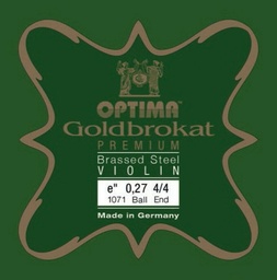Goldbrokat Brassed Premium Violin Steel E String, Ball End, 4/4 Size  