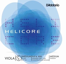 Helicore Viola C String, Tungsten Silver Winding with Steel Core, 14" - 17"