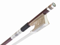 [Arcos Silver Fl. de Lis Horn] Arcos Silver Violin Bow w/ Fleur de Lis and Horn frog