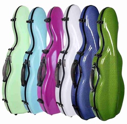 Tonareli Shaped Fiberglass Violin Case, Multi Colors