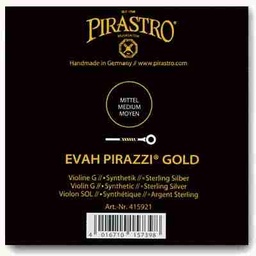 [1EPGVGS] Evah Pirazzi Gold Violin G String, Silver Winding, 4/4 Size