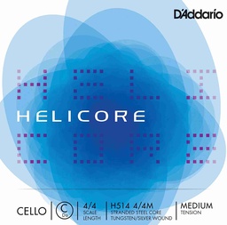 [Helicore CL C] Helicore Cello C String, Tungsten/Silver Winding with Steel Core, 4/4 Size