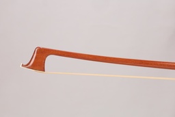 [vnb3665] Silver Mounted Pernambuco Violin Bow Branded Marco Raposo-3/4