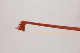 [vnb3687] Nickel Mounted Pernambuco Violin Bow Branded Marco Raposo-1/2 