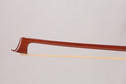 [vnb3688] Nickel Mounted Pernambuco Violin Bow Branded Marco Raposo-1/2 