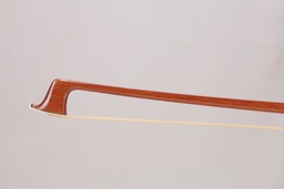 [vnb3690] Nickel Mounted Pernambuco Violin Bow Branded Marco Raposo-1/4 